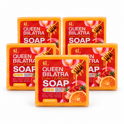 5 pcs of DELI SKIN QUEEN BIILATRA EXTRA WHITENING SOAP