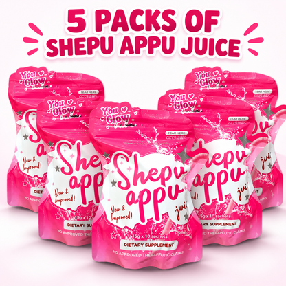 5 packs of You Glow Babe Shepu Appu Juice (10's/pk) -NEW PACKAGING
