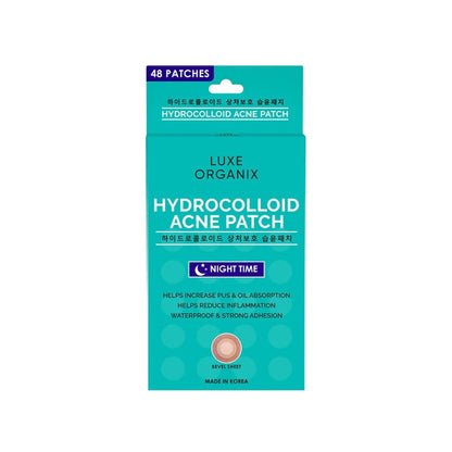 LUXE ORGANIX Hydrocolloid Acne Spot Patch Night (48 Patches)