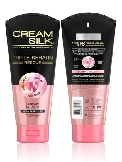Creamsilk Conditioner Triple Keratin (Ultimate Straight) 340ml