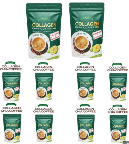 10 packs Fitgum Collagen Chia Coffee Mix (10's/pk)