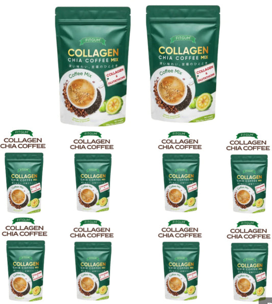 10 packs Fitgum Collagen Chia Coffee Mix (10's/pk)