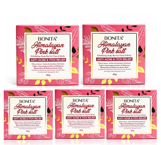 5pcs of Bonita Himalayan Pink Salt Soap 85g