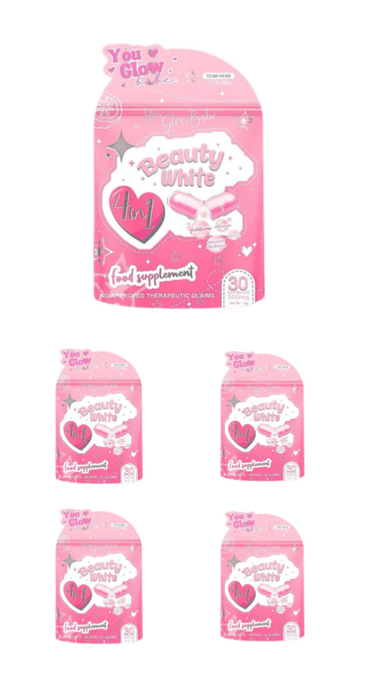 5pcs of You Glow Babe Beauty White (30 Caps/pk)