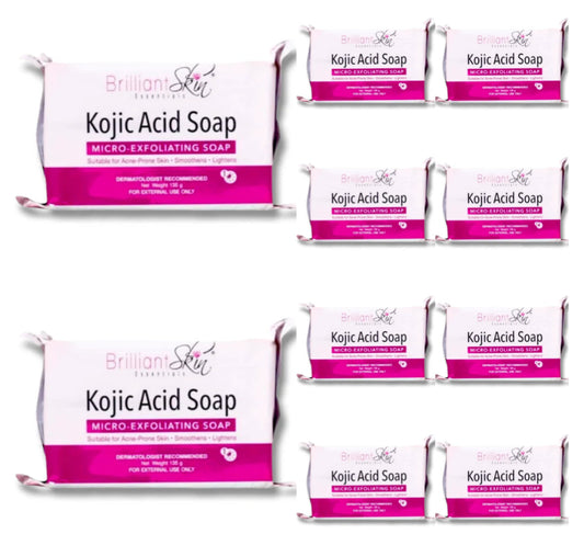 10pcs of Brilliant Skin Micro-Exfoliating Kojic Soap 135g