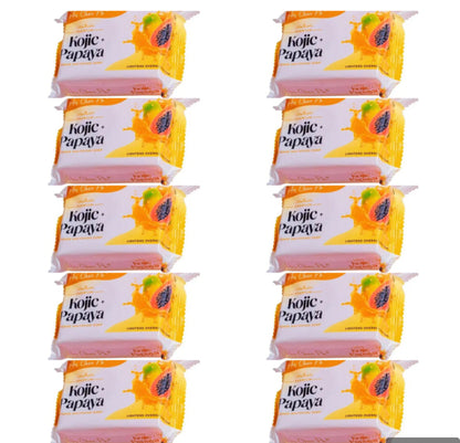 10pcs of HER CHOICE PH PREMIUM KOJIC PAPAYA SOAP 120g