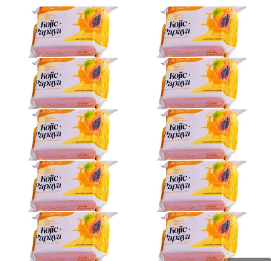 10pcs of HER CHOICE PH PREMIUM KOJIC PAPAYA SOAP 120g