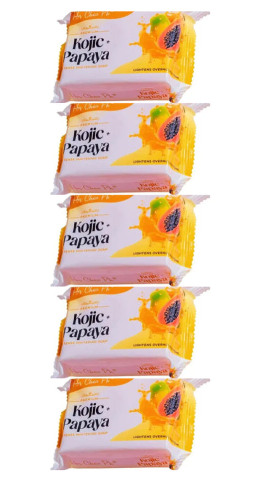 5pcs of HER CHOICE PH PREMIUM KOJIC PAPAYA SOAP 120g
