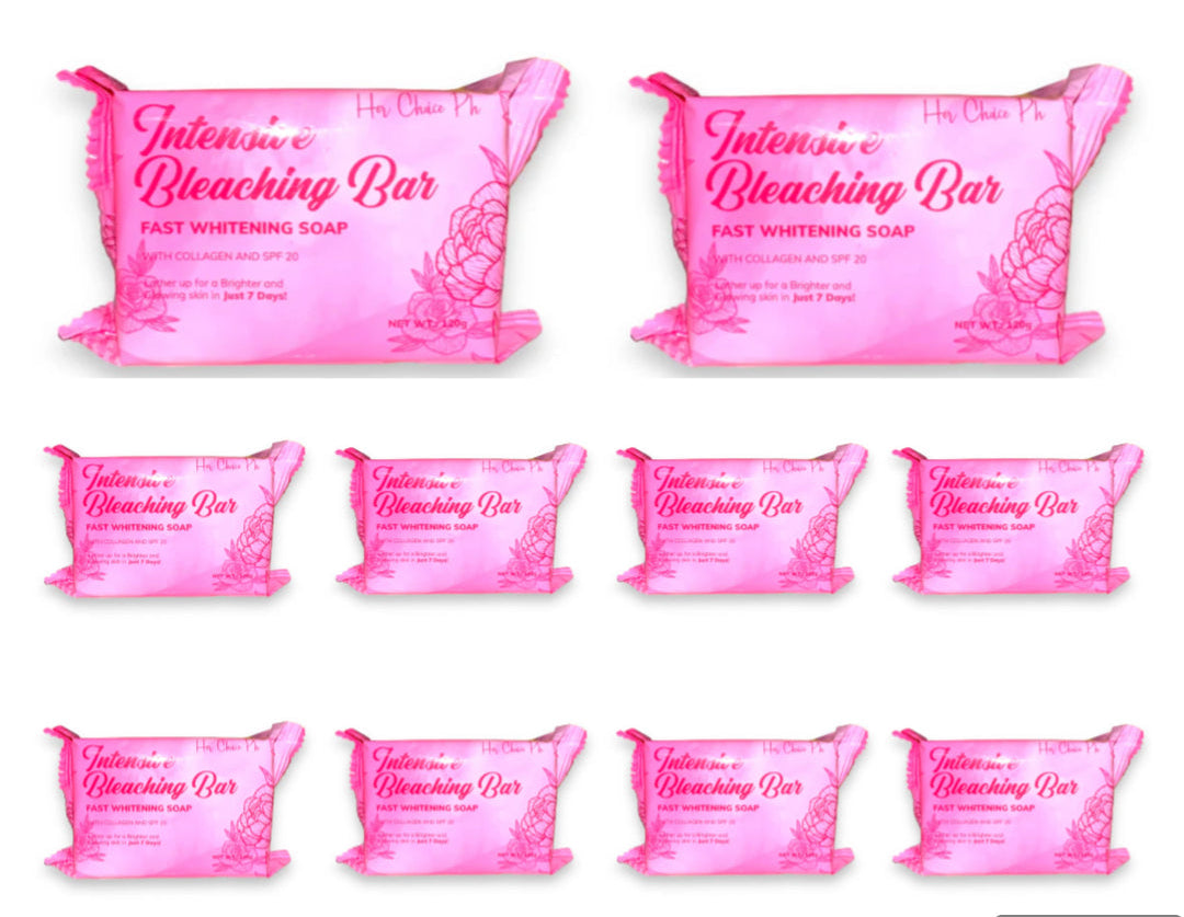 10pcs of HER CHOICE PH INTENSIVE BLEACHING BAR SOAP (120g)