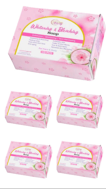 5 pcs of CC Glam Beauty Whitening & Bleaching Soap 70g