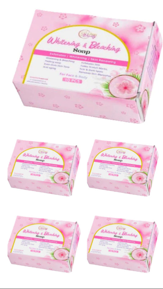 5 pcs of CC Glam Beauty Whitening & Bleaching Soap 70g