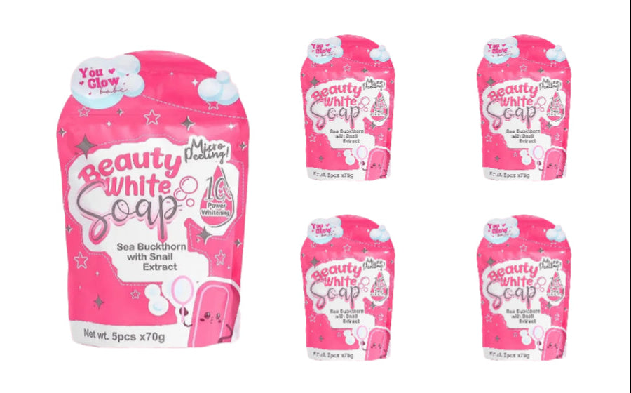 5 packs of You Glow Babe Beauty White Soap (5pcs/pk x 70g)