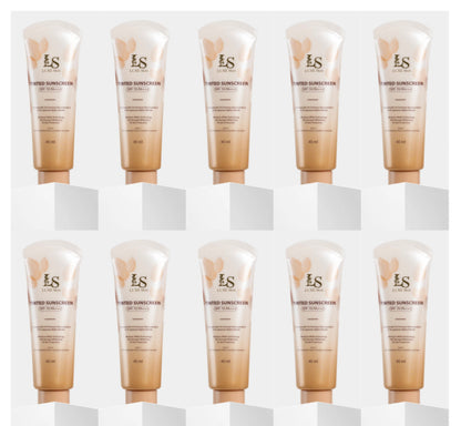 10pcs of Luxe skin Tinted Sunscreen with SPF 70 PA +++ 45ml