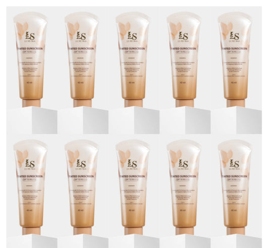 10pcs of Luxe skin Tinted Sunscreen with SPF 70 PA +++ 45ml