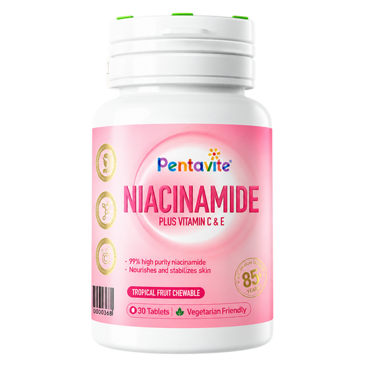 Pentavite Niacinamide Plus UV Protection Reduce Dark Spots Vitamin C Brightening & After-sun Repair