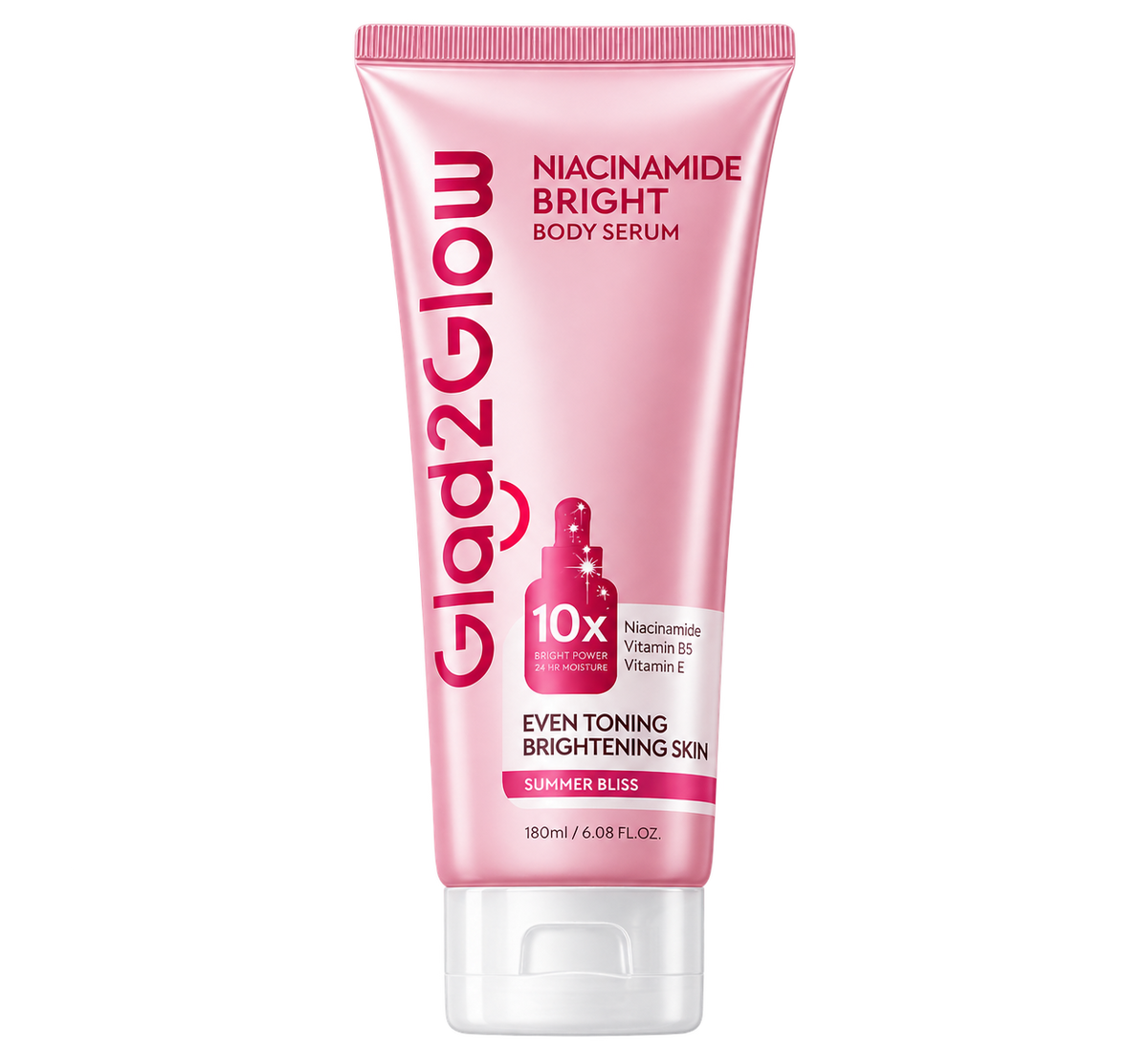 Glad2Glow Niacinamide Bright Body Serum 180ml.