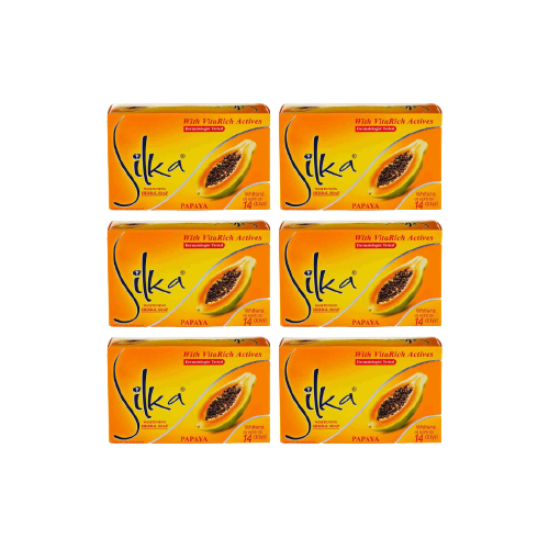 6x Silka Soap Orange Papaya Soap