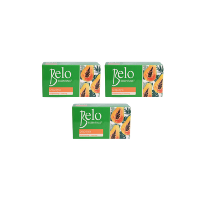 Belo Essentials Papaya Soap 135g- 3 pieces