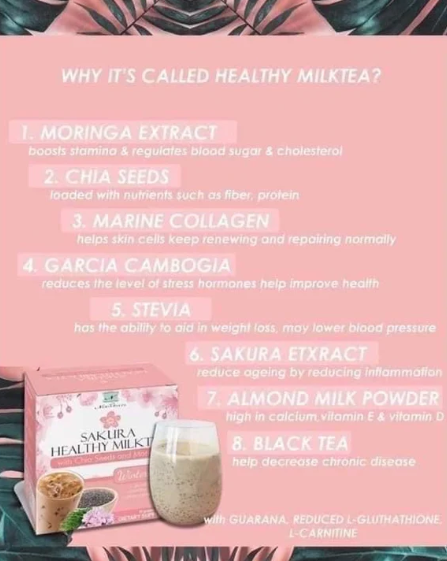 Namiroseus SAKURA Healthy Wintermelon Milktea 10 sachets