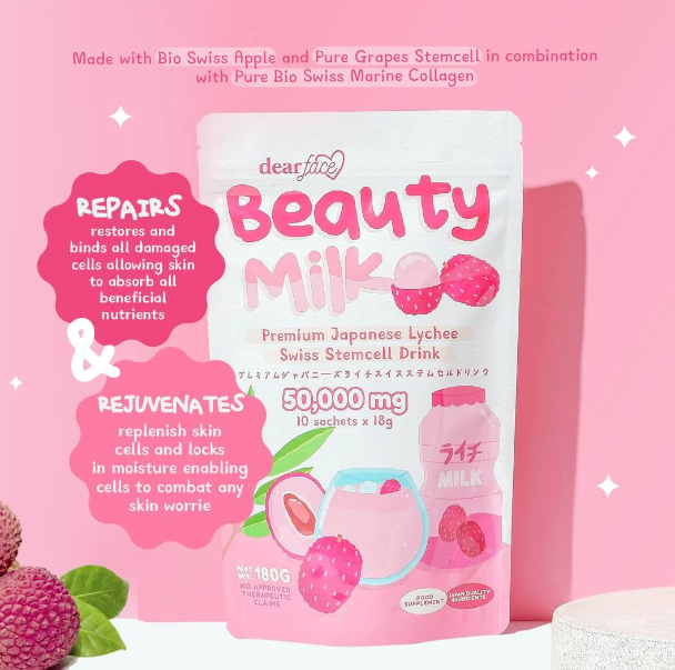 Dear Face Beauty Milk Lychee Swiss StemCell Drink