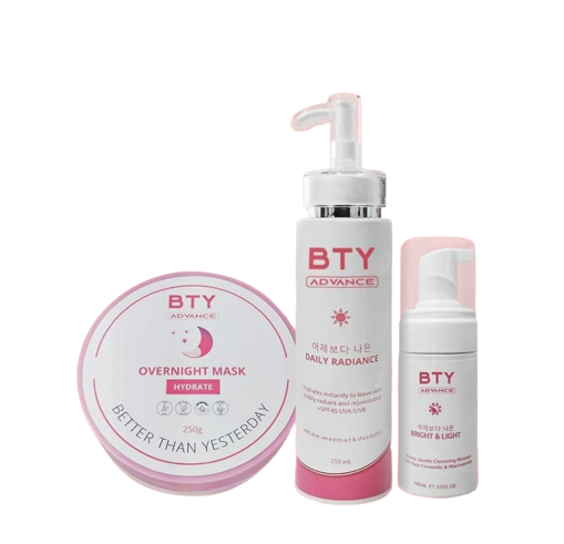 BTY Advance Trio - Instaglow, Sun Stick, Overnight Mask