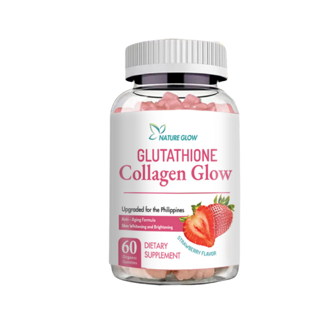 Glutathione Collagen Glow 60pcs Strawberry Gummies by Nature Glow