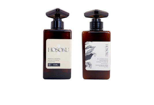 COMBO OF HOSOKU Premium Hair Growth Shampoo and Silksmooth Radiance Conditioner