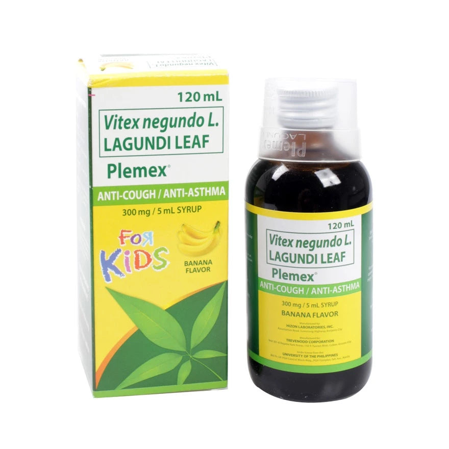 PLEMEX Anti-Cough/Anti-Asthma Syrup Banana Flavor 300mg/120ml