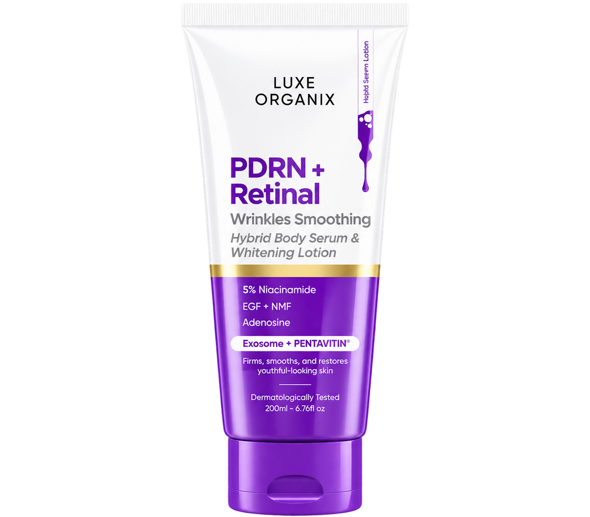 LUXE ORGANIX PDRN Plus Retinal Whitening Lotion 200ml