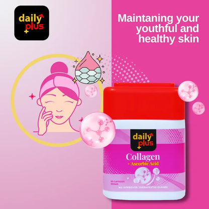 Daily Plus Collagen with Ascorbic Acid Supplement 60 Capsule