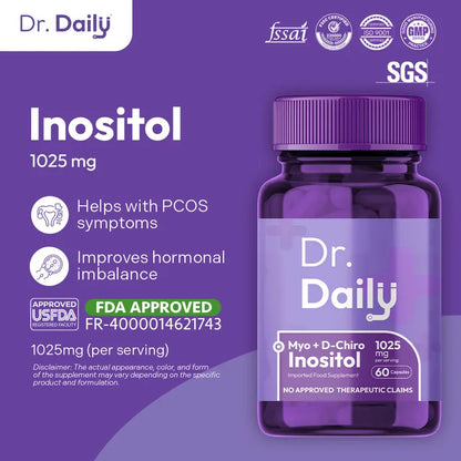 Dr Daily Inositol 1025mg | Hormonal Balance, Cycle & PCOS 60's