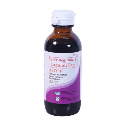 ASCOF Vitex negundo L. Lagundi Leaf 300mg/5ml Grapes Flavor 60ml