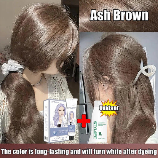 STYLEFIT Ash Brown-86  Hair Color（ 100ml Hair Dye + 100ml Oxidant ）