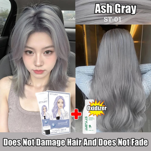 STYLEFIT Ash Gray-01 Hair Color（100ml Hair Dye + 100ml Oxidant）