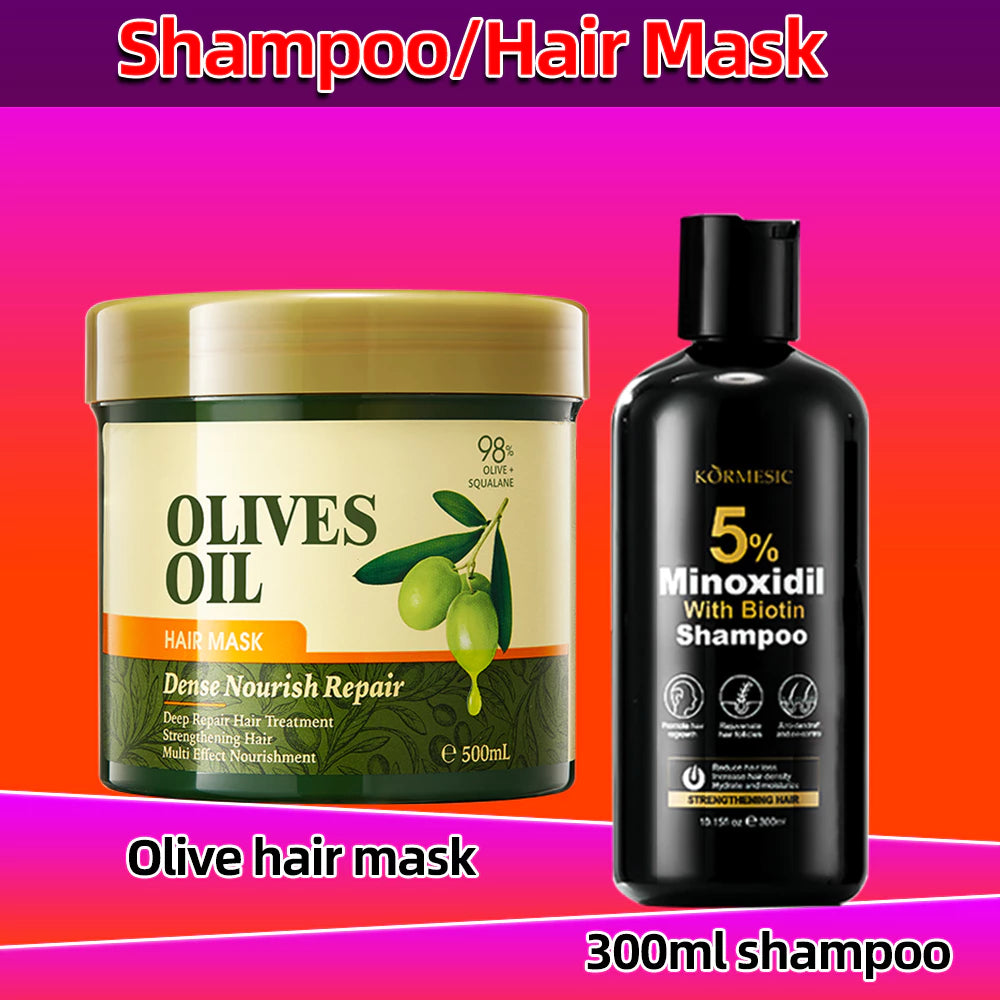 Kormesic Minoxidil 5% Hair Grower w/ Biotin Conditioner 300ml