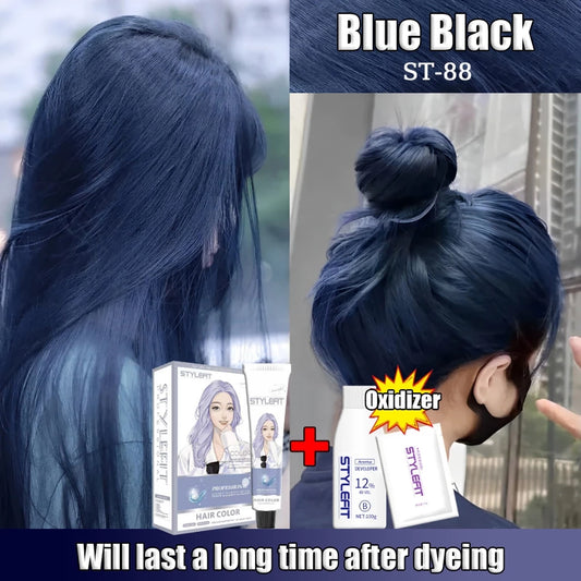 STYLEFIT Blue Black-88 Hair Color（ 100ml Hair Dye + 100ml Oxidant