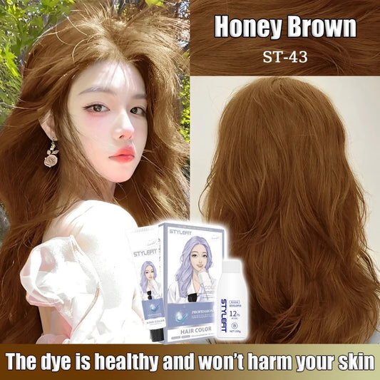 STYLEFIT Honey Brown-43  Hair Color（ 100ml Hair Dye + 100ml Oxidant