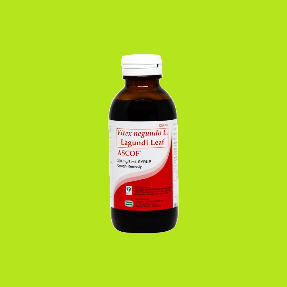 ASCOF Lagundi for Kids 300mg/5mL Ponkan-Flavored Syrup 120mL