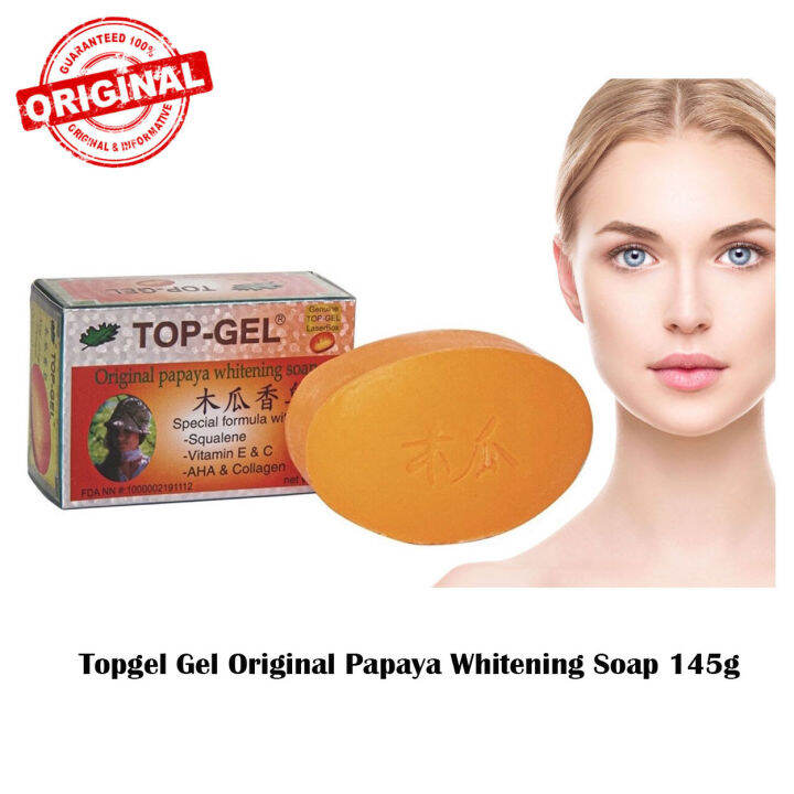 TOP-GEL Original Papaya Whitening Soap 145g
