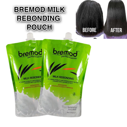 Bremod MiLk Hair Rebonding Straightening Cream 1250ML- 2pcs