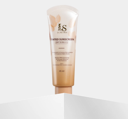 10pcs of Luxe skin Tinted Sunscreen with SPF 70 PA +++ 45ml