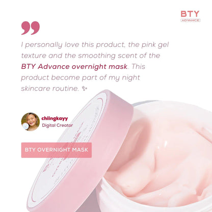 BTY Advance  Overnight Mask + Bright & Light Facial Cleanse