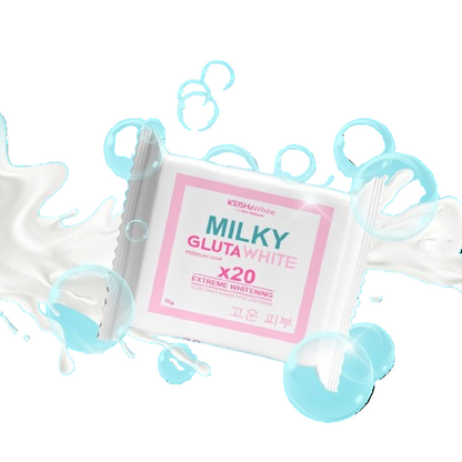 Keisha Milky Gluta White Soap 20x Whitening 70g- 1pc