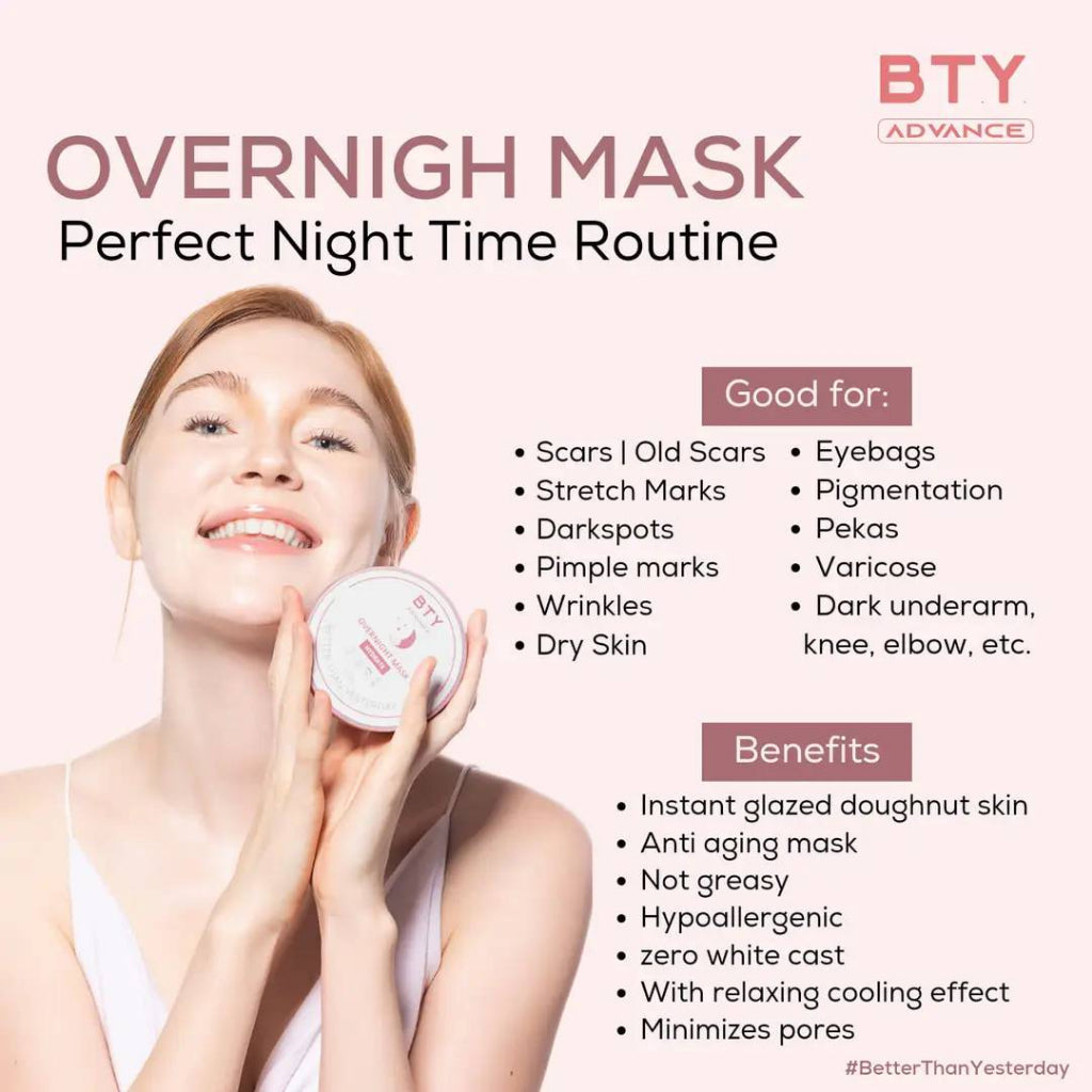 BTY Advance Trio - Instaglow, Sun Stick, Overnight Mask