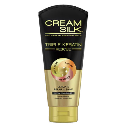 Cream Silk Triple Keratin Serum Conditioner Ultimate Repair & Shine