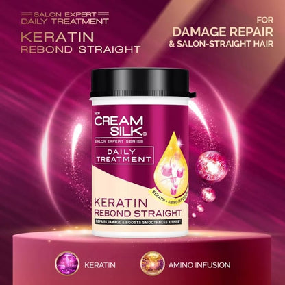 Creamsilk Treatment Keratin Rebond Straight 650mL