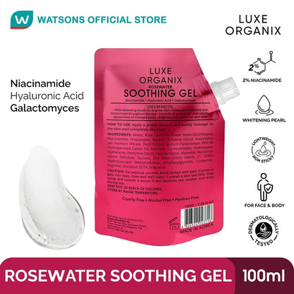 LUXE ORGANIX Rosewater Soothing Gel 100ml