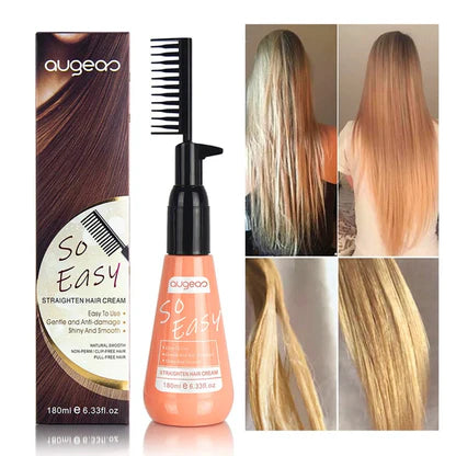 Augeas Hair Straightening Cream with Comb 180ml