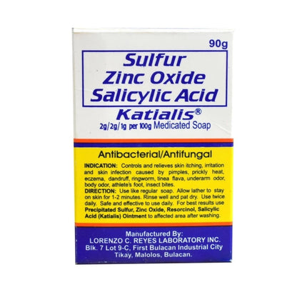 Katialis Soap Antibacterial Antifungal with Sulfur Salicylic Acid 90g