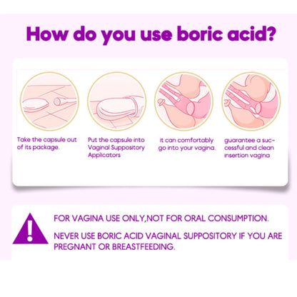 CUSP Boric Acid Vaginal Suppositories - 30PCS